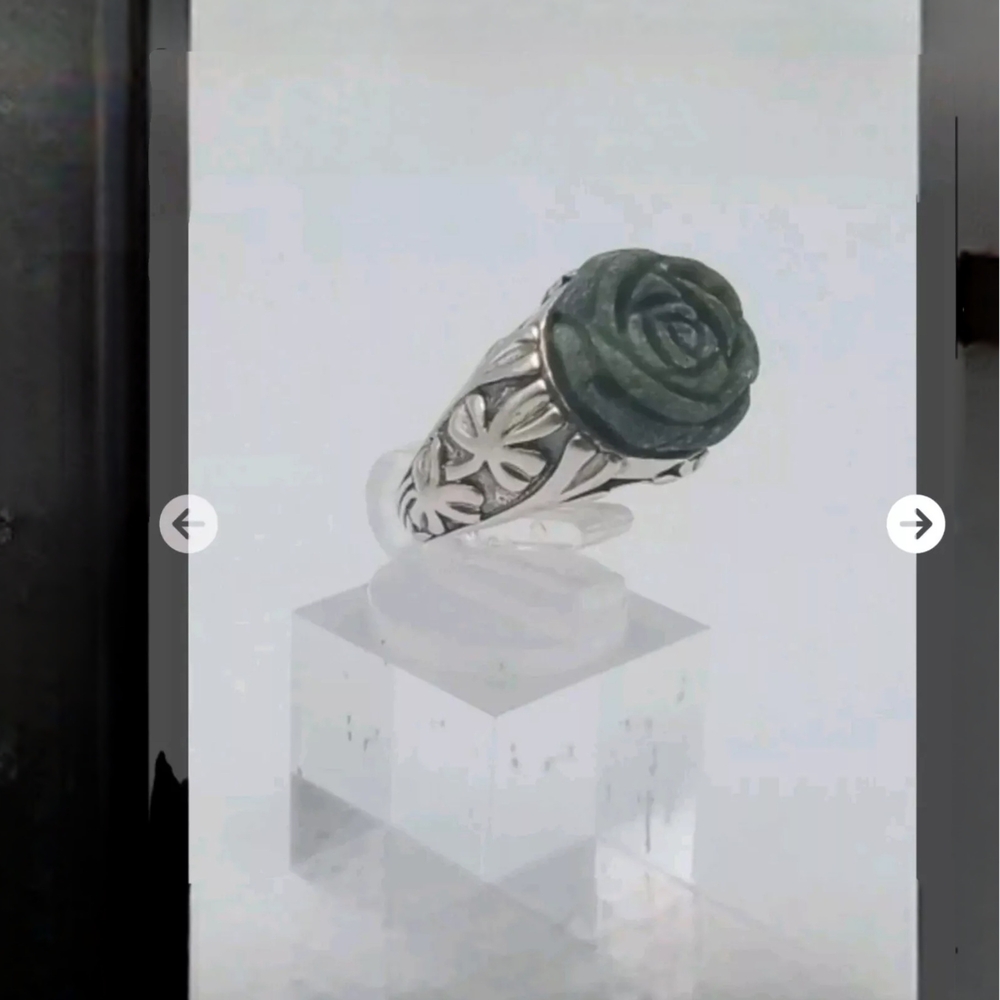 Connemara Marble Rose 925 Sterling Silver Imported Unisex Ring
